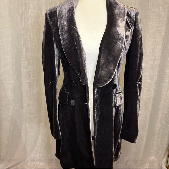 BCBG MaxAzria velvet long Double breasted coat - Picture 15 of 17